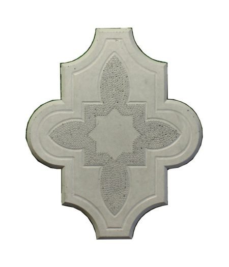 Grindinio plytelės Dobiliukas su ornamentu pilkas 25mm